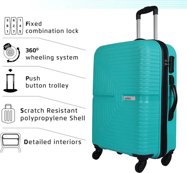Medium Check-in Suitcase (66 cm) 4 Wheels - ECLIPSE 66 - Teal#JustHere